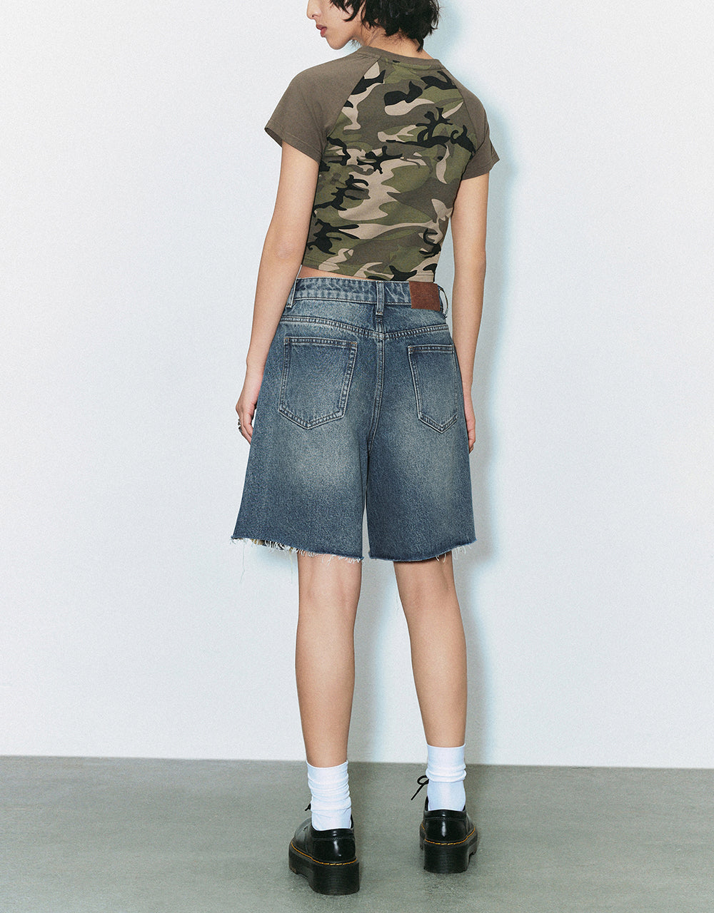 Raw Hem Denim Shorts