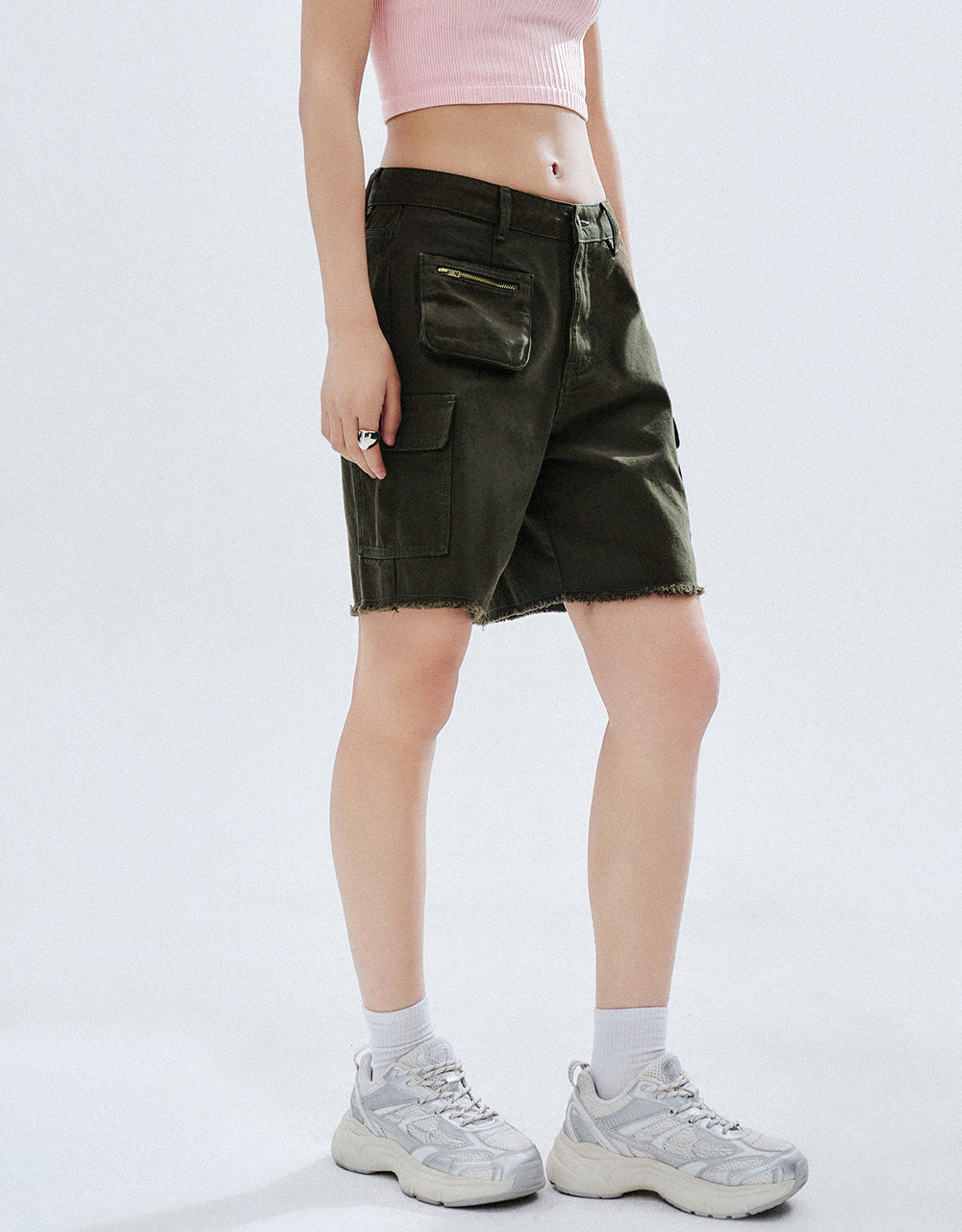 Raw Hem Denim Shorts