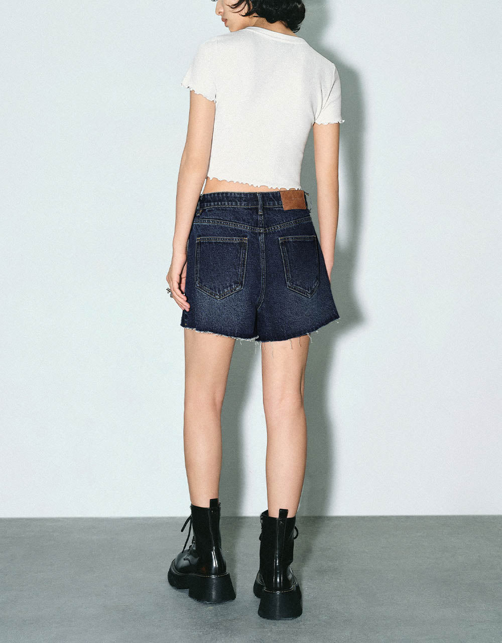 Raw Hem Denim Shorts