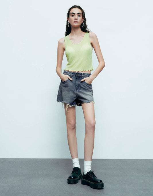 Raw Hem Denim Shorts