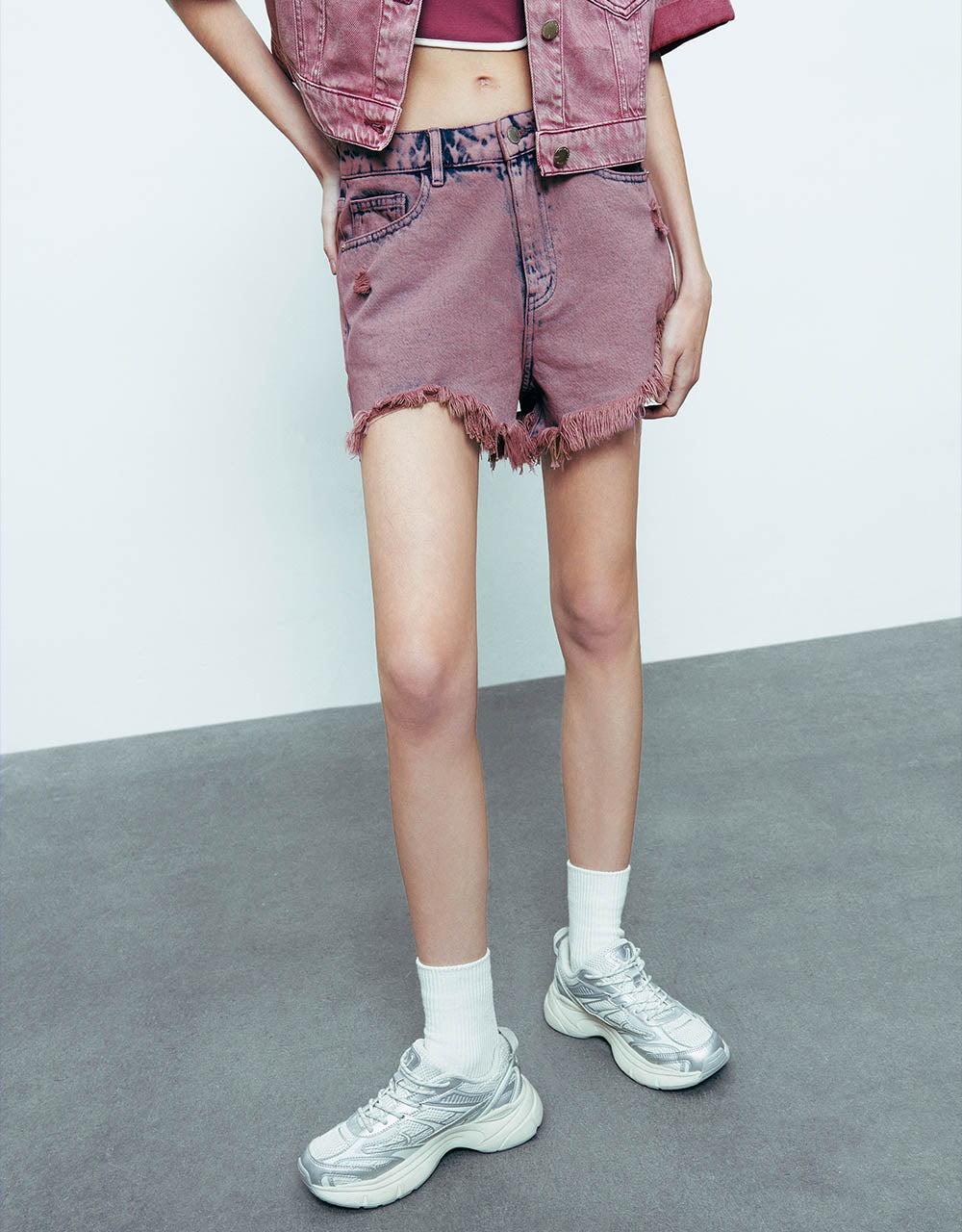 Raw Hem Denim Shorts