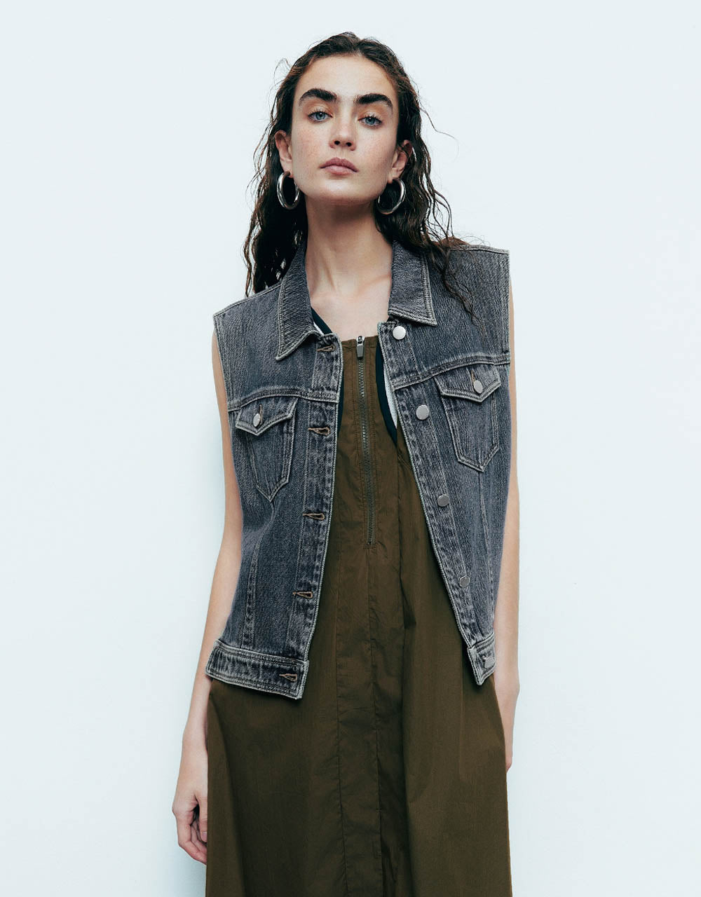 Lapel Denim Vest
