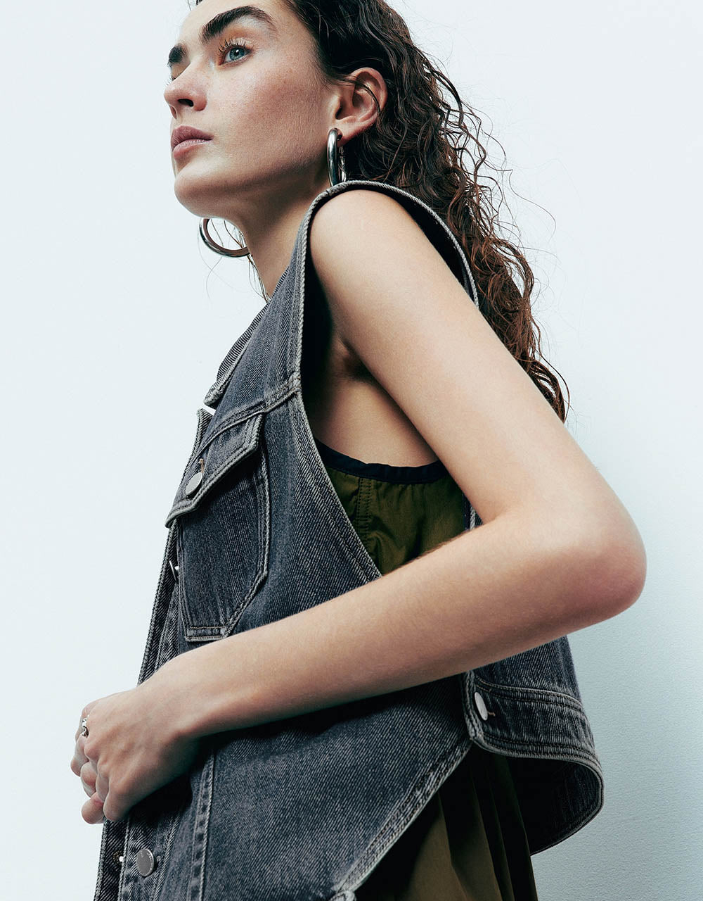 Lapel Denim Vest