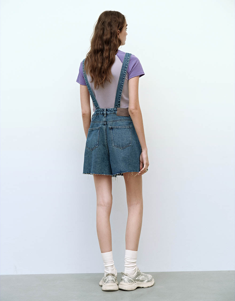 Raw Hem Denim Overall