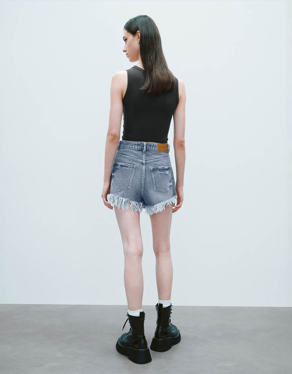 Raw Hem Denim Shorts