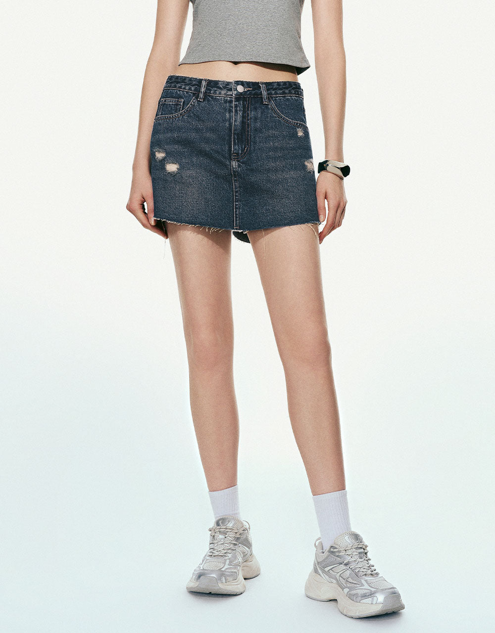 Raw Hem Denim Shorts