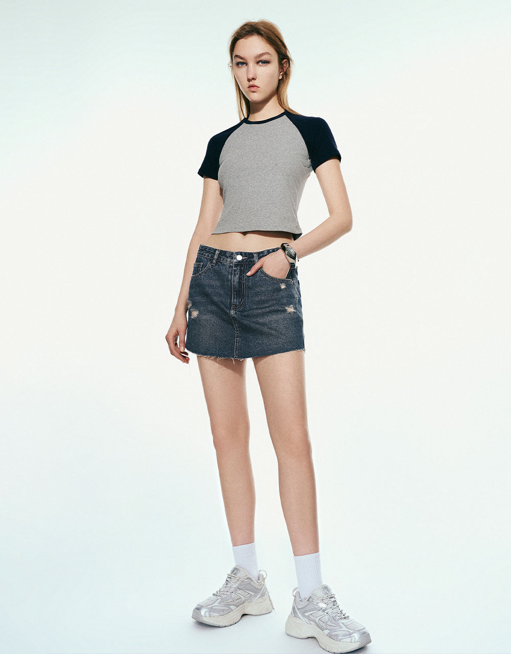 Raw Hem Denim Shorts