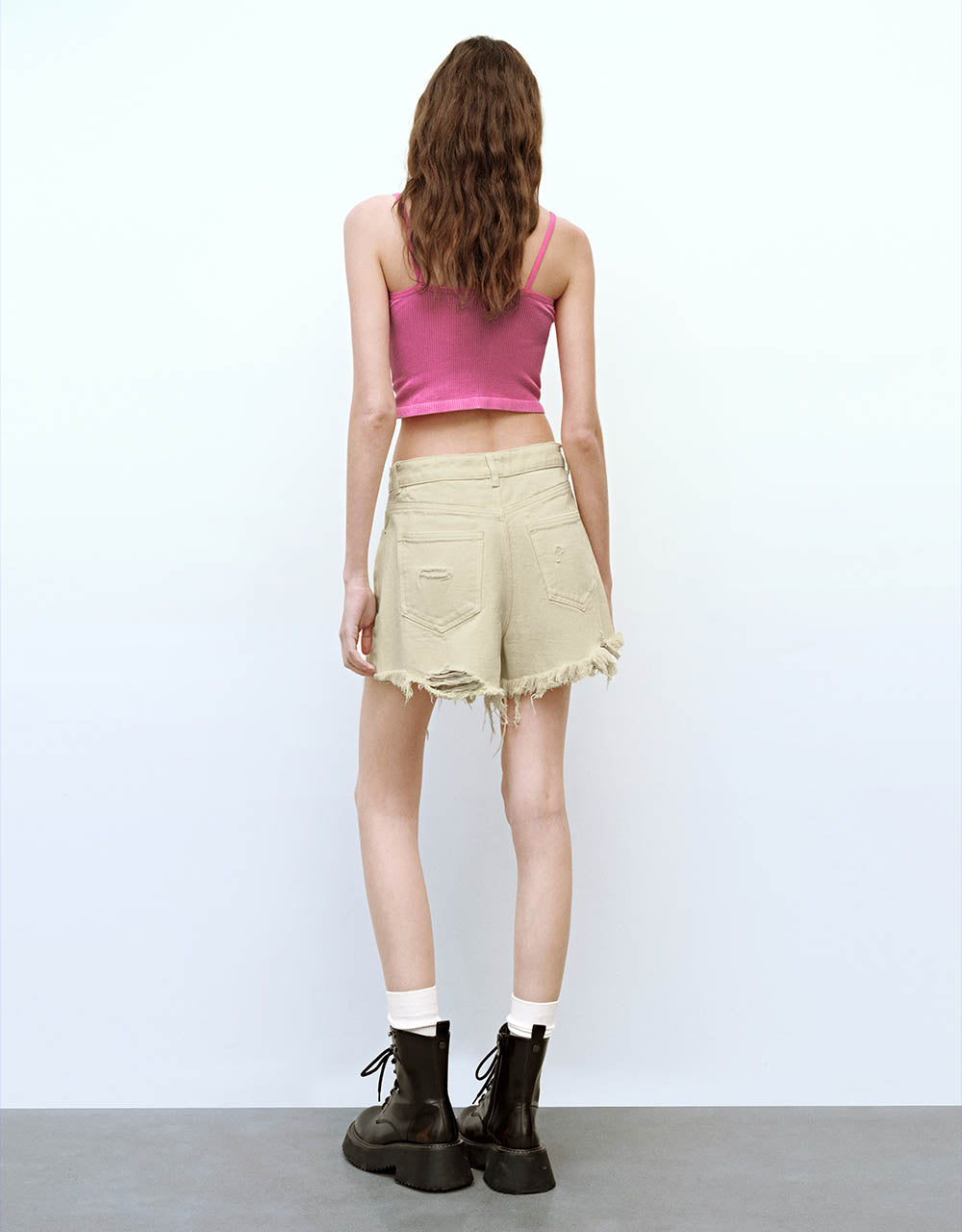 Raw Hem Denim Shorts