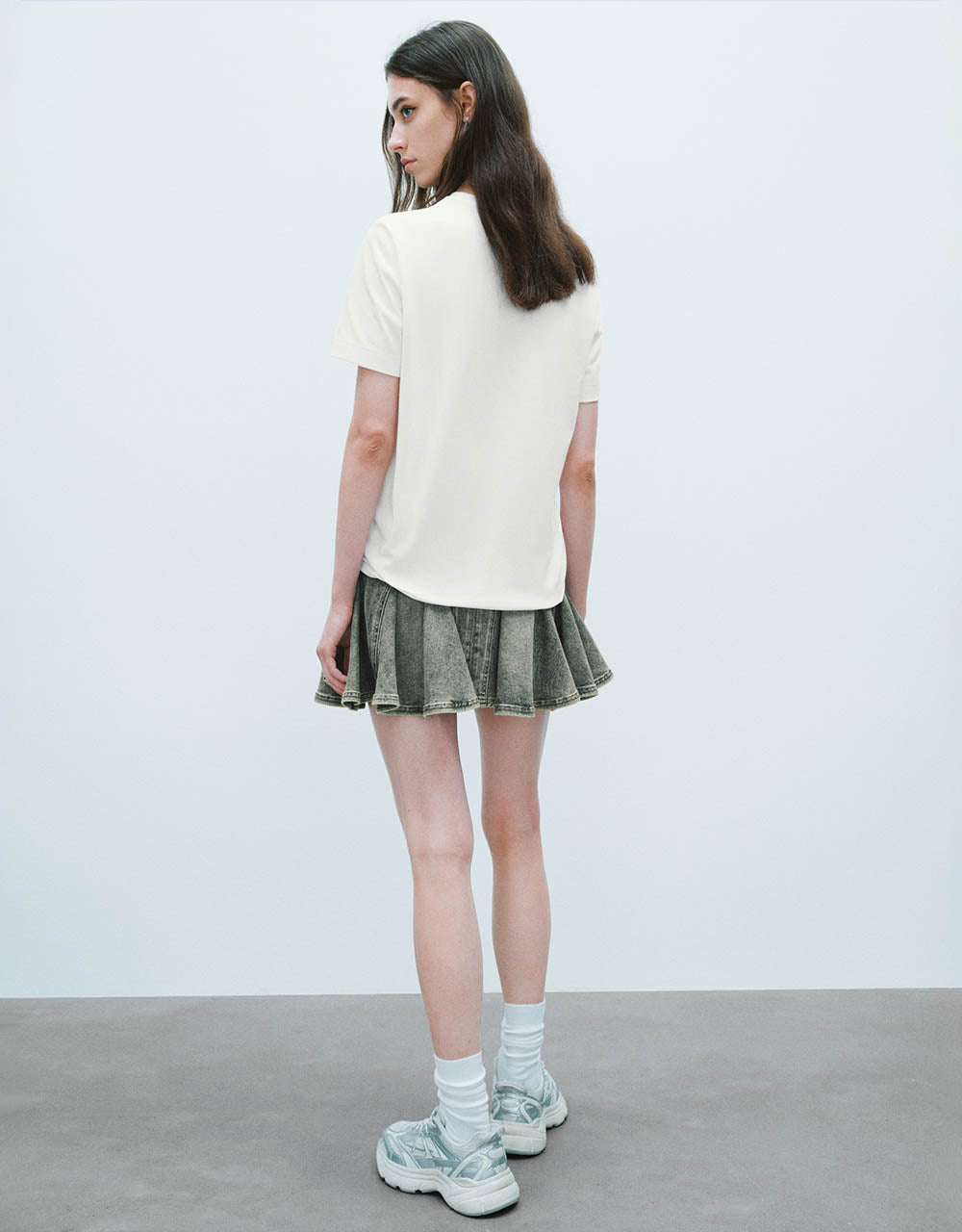 Mini A-Line Denim Skirt