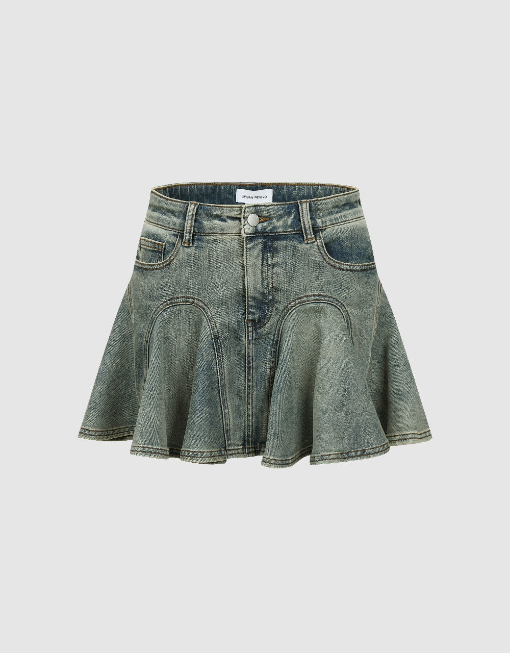 Mini A-Line Denim Skirt