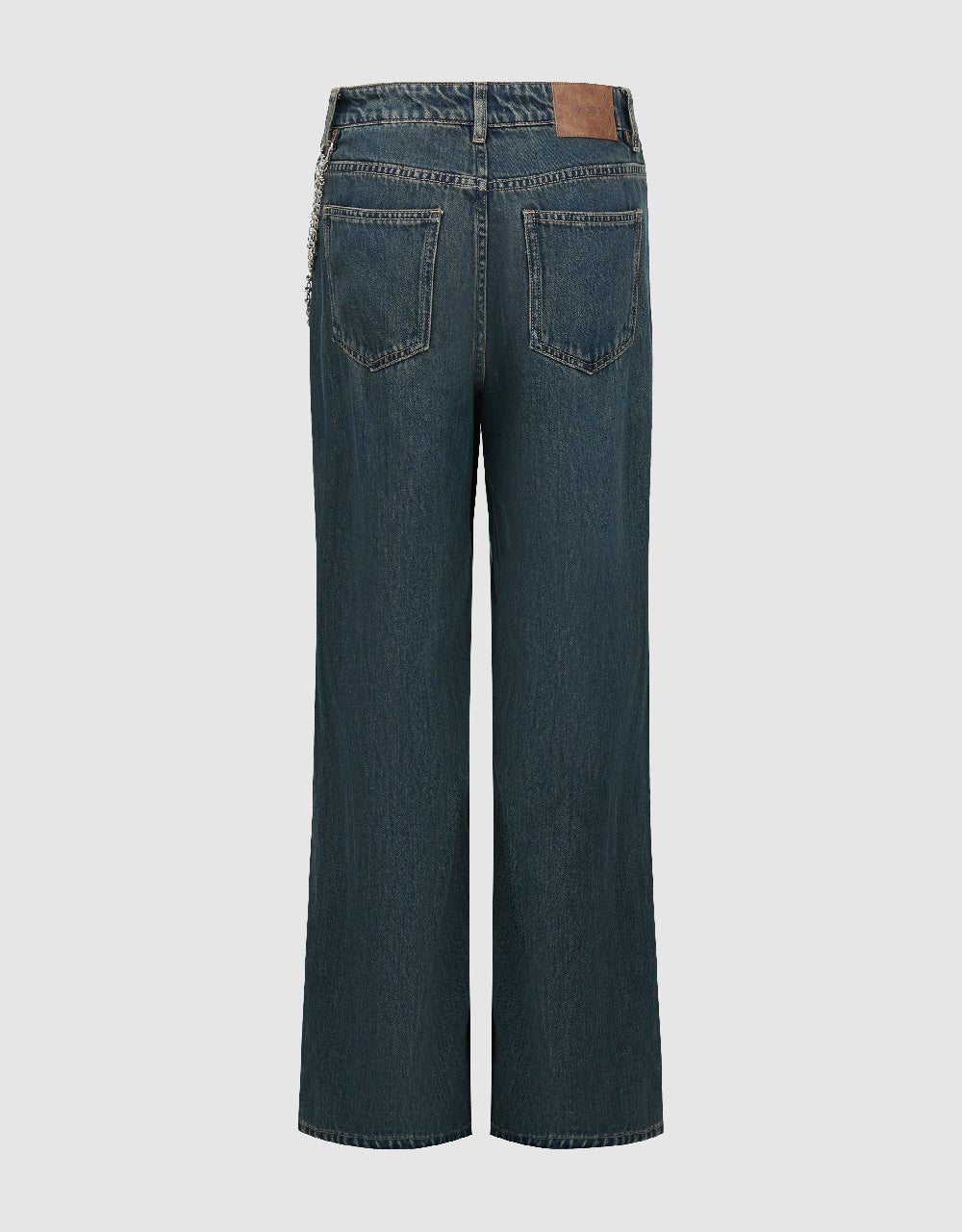 Straight Jeans With Chain