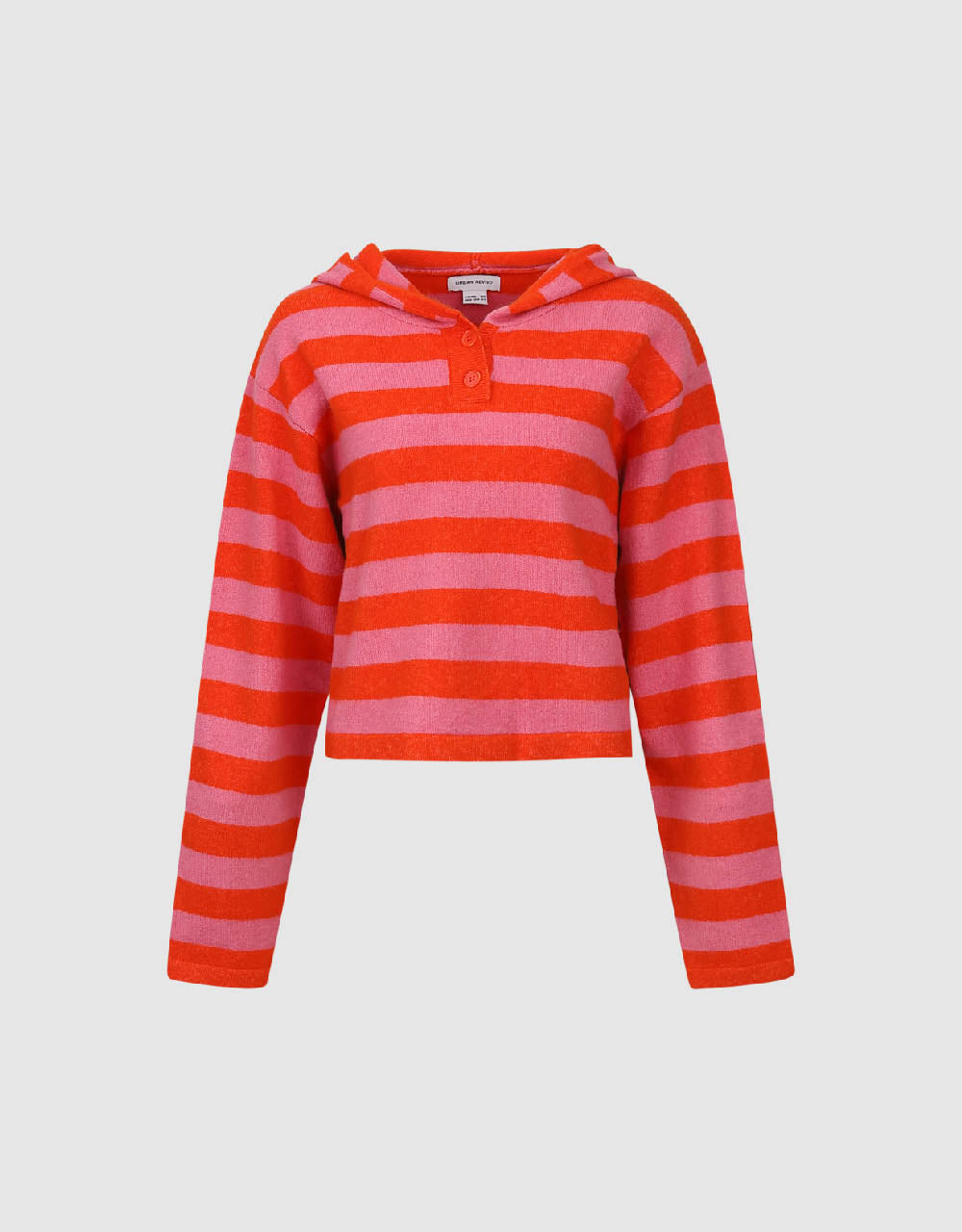 Striped Hooded Knitted T-Shirt