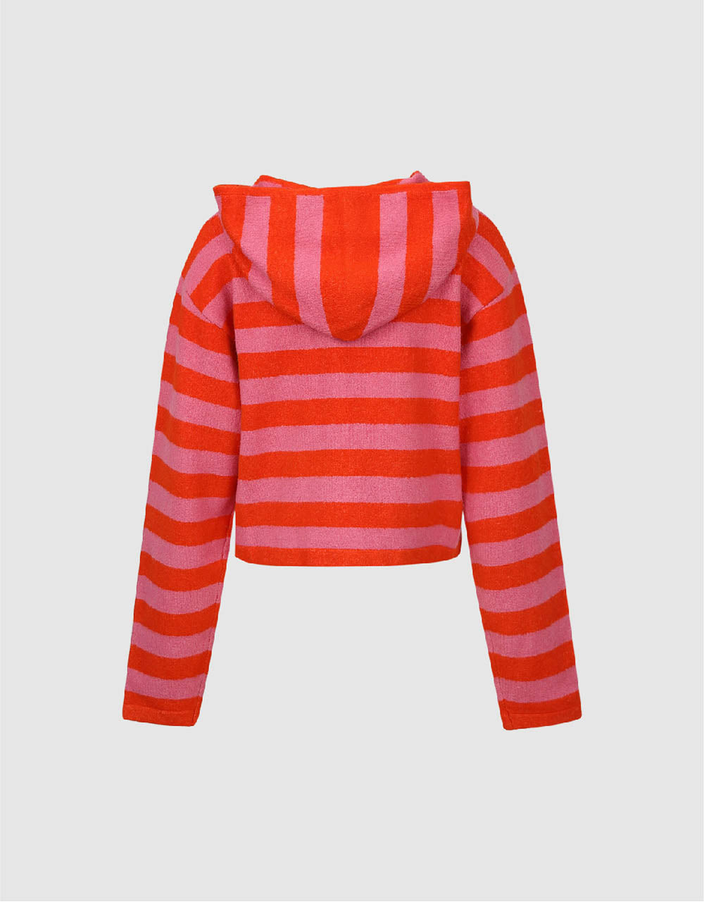 Striped Hooded Knitted T-Shirt