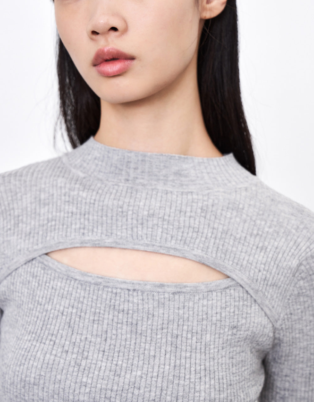 Cut-Out Knitted T-Shirt