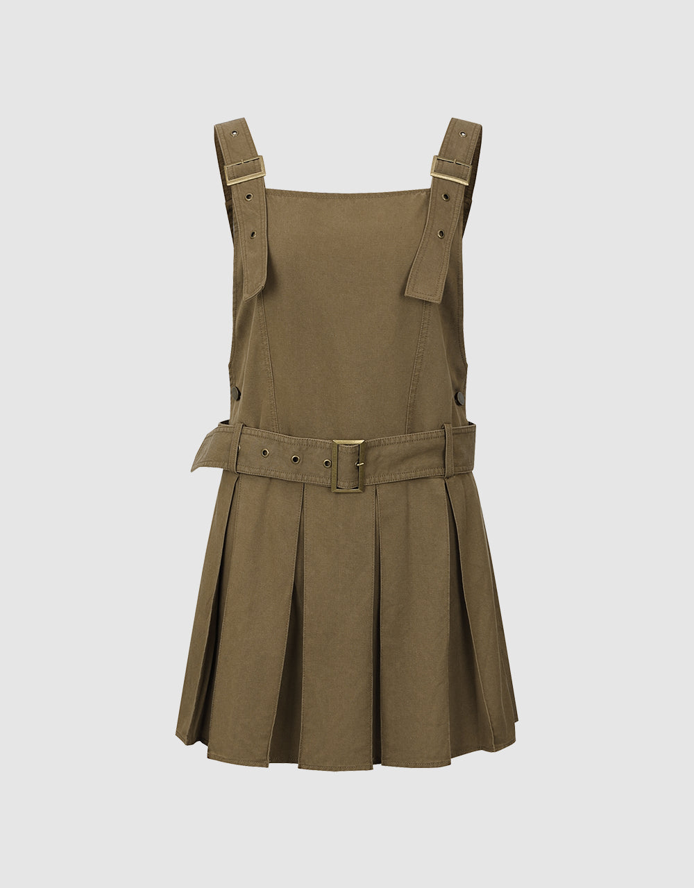 Sleeveless Square-cut Collar A-Line Dress