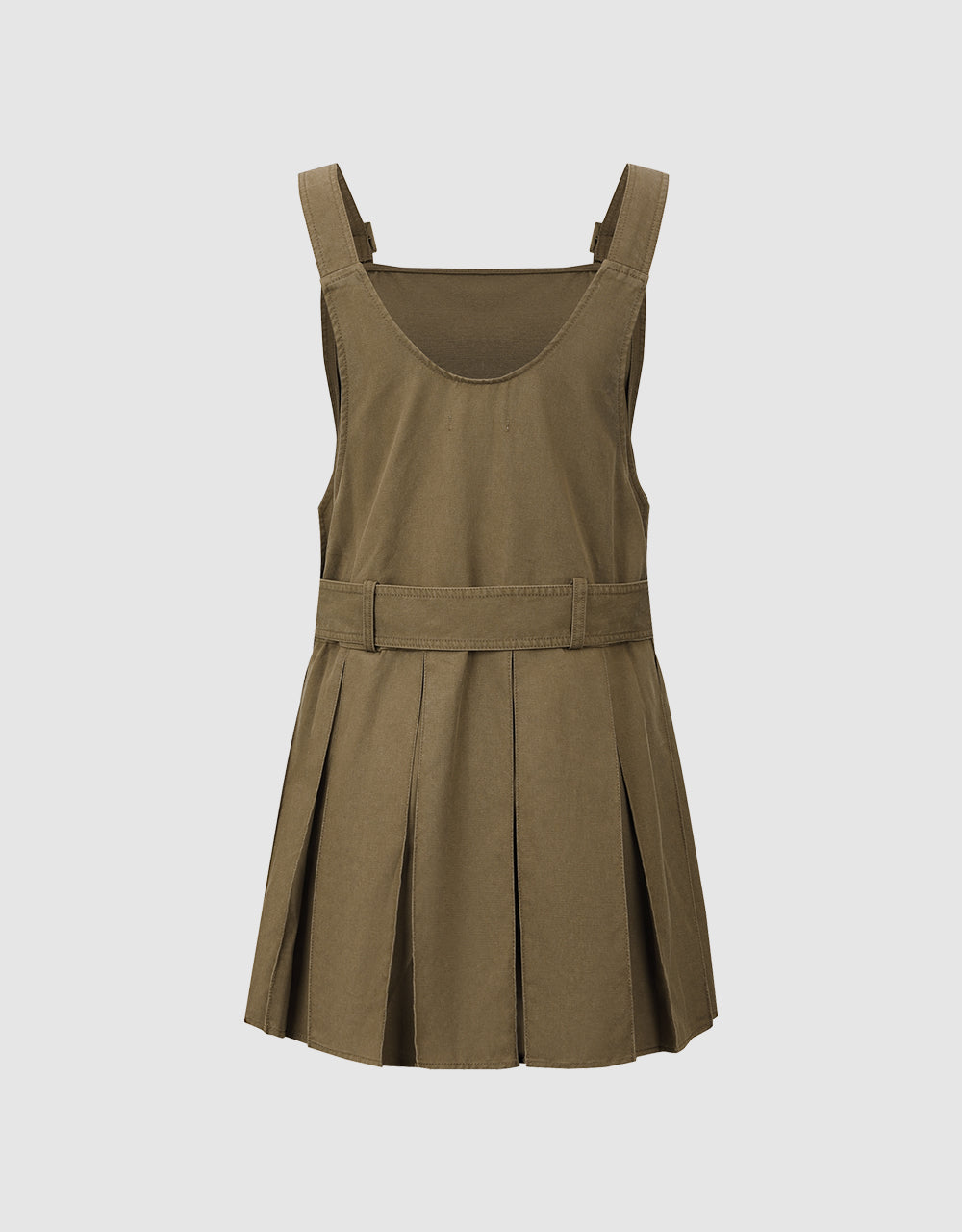 Sleeveless Square-cut Collar A-Line Dress