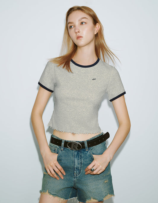 Crew Neck Skinny T-Shirt