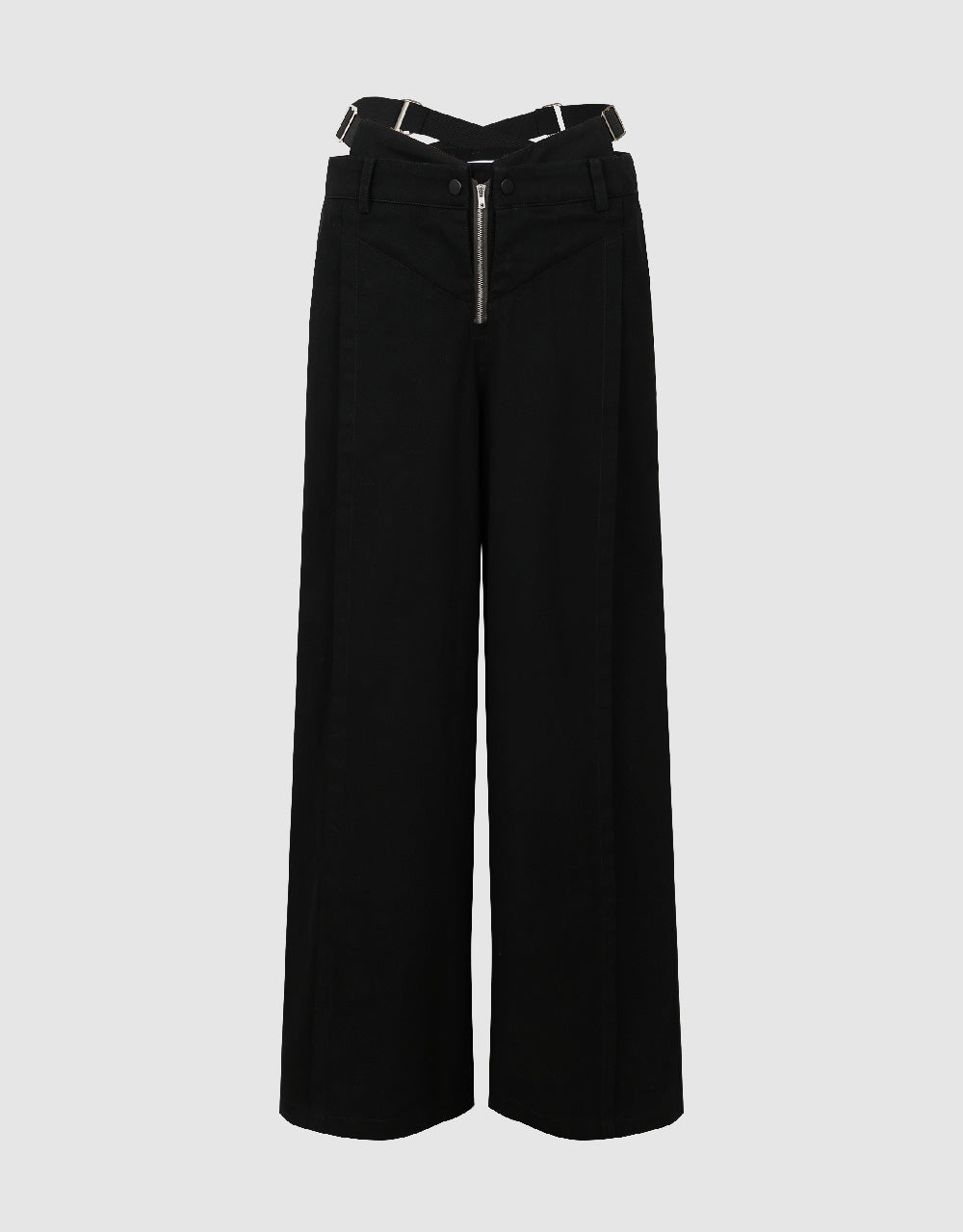 Cut-Out Wide-Leg Pants