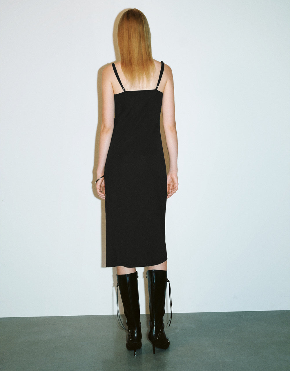 Letter Printed Straight Cami Dress