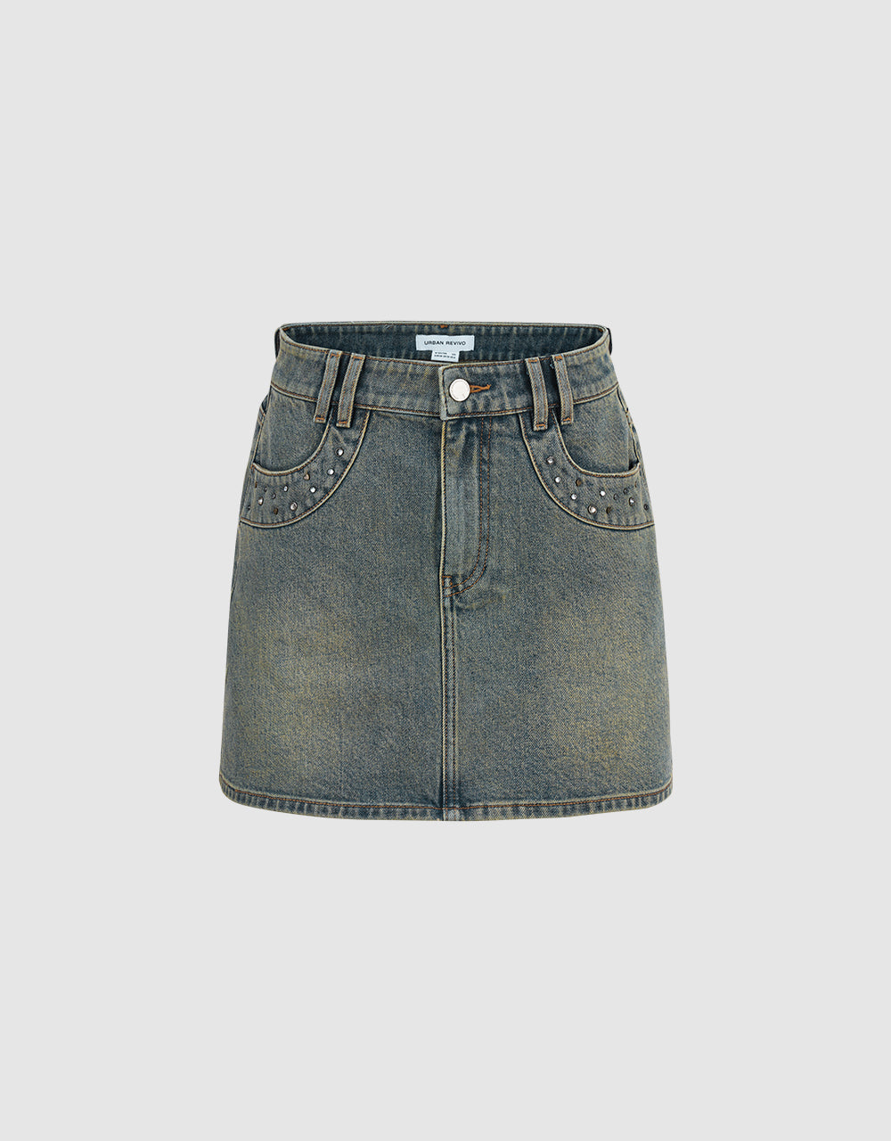 Mini A-Line Denim Skirt