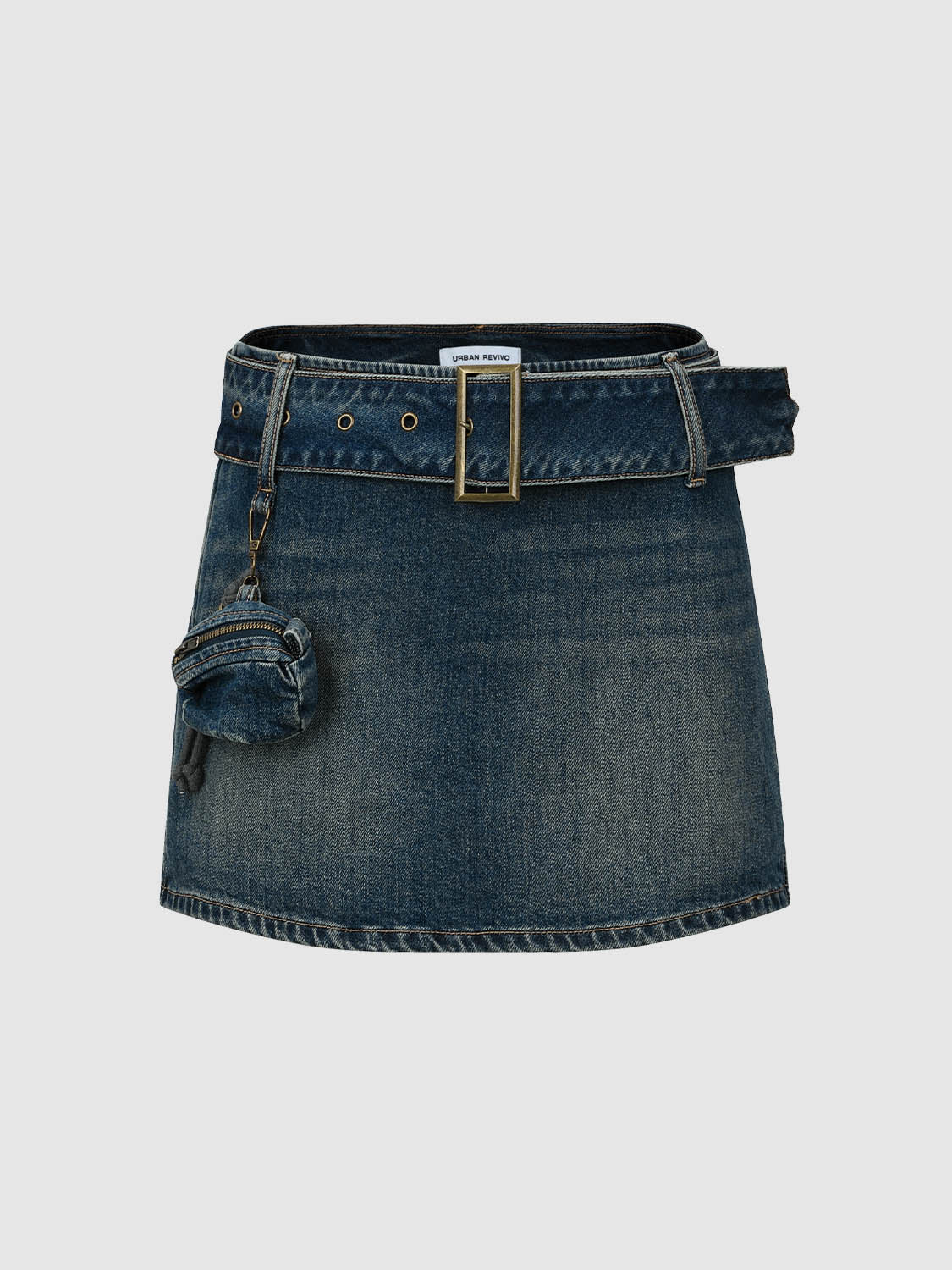 Denim Shorts With Belt