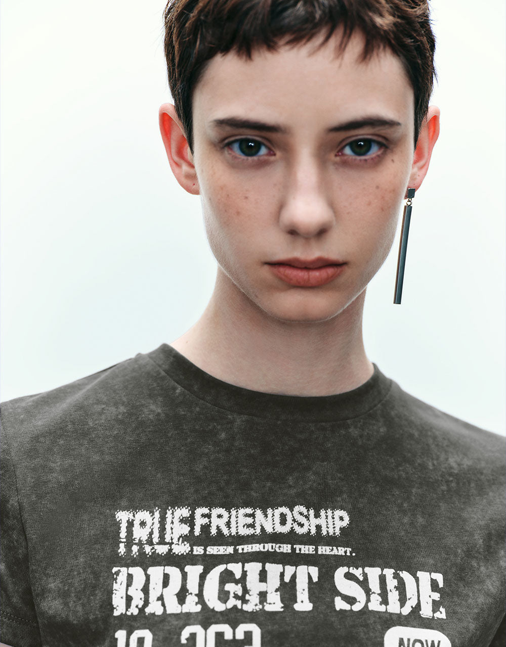 Letter Printed Crew Neck T-Shirt