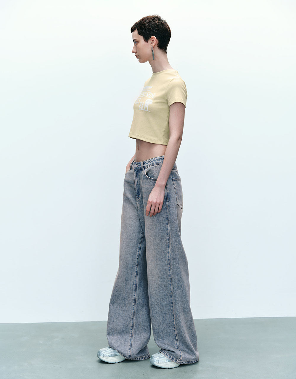 Letter Printed Crew Neck T-Shirt