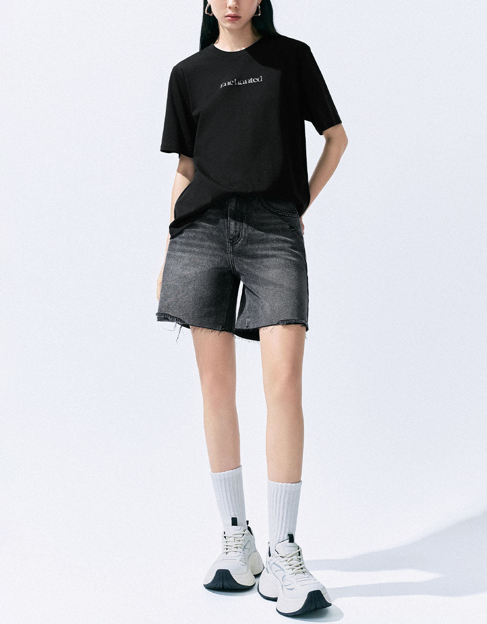 Letter Printed Crew Neck T-Shirt