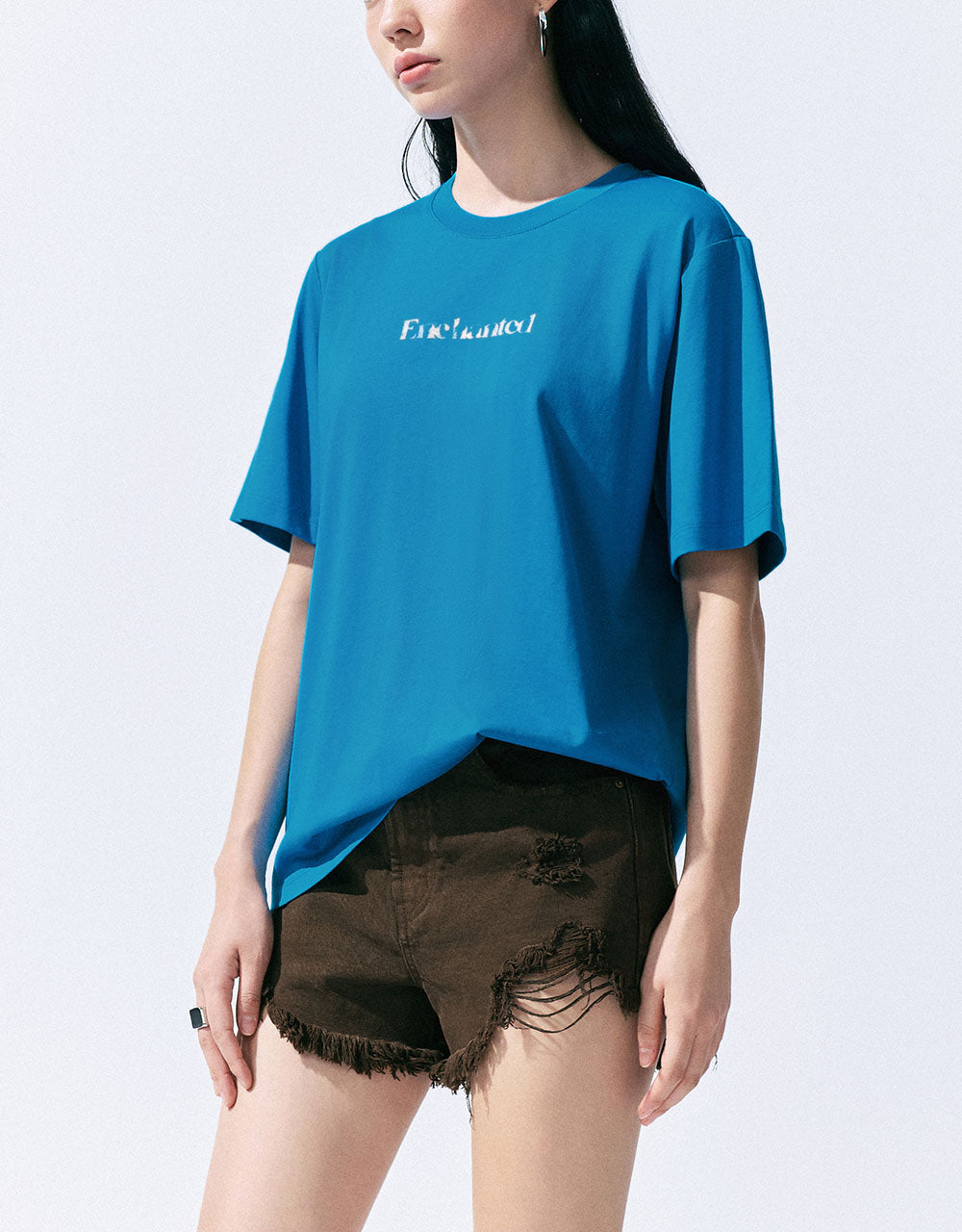 Letter Printed Crew Neck T-Shirt