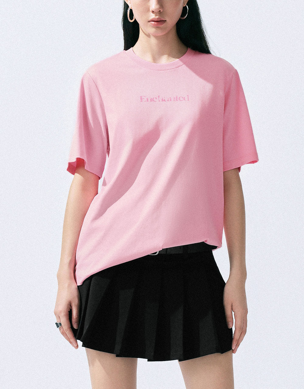 Letter Printed Crew Neck T-Shirt