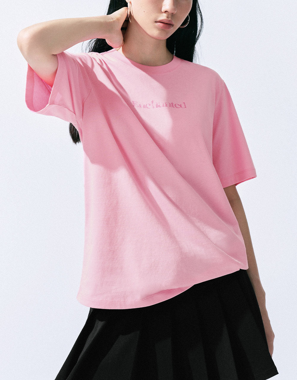 Letter Printed Crew Neck T-Shirt