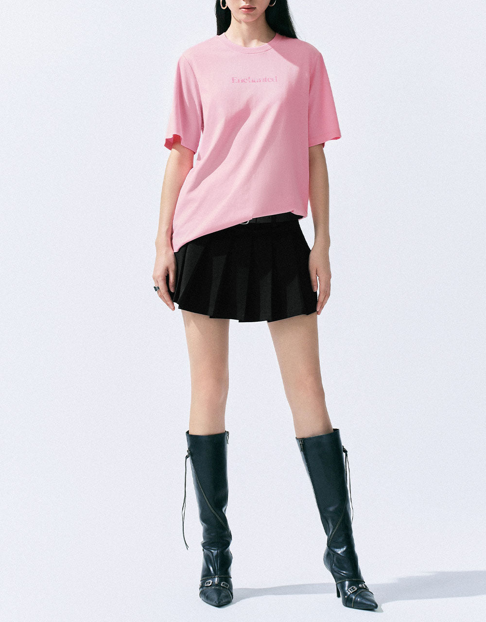 Letter Printed Crew Neck T-Shirt