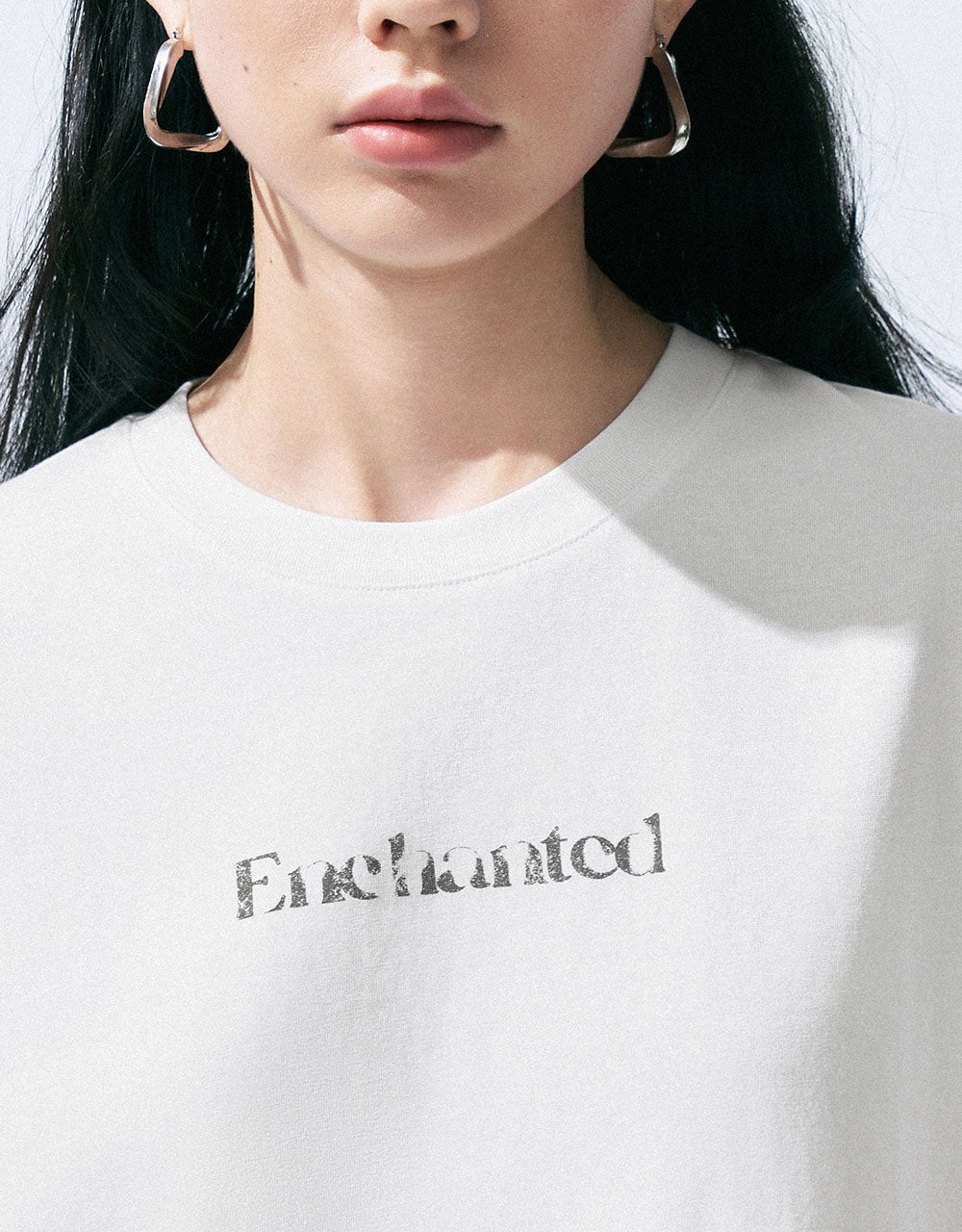 Letter Printed Crew Neck T-Shirt