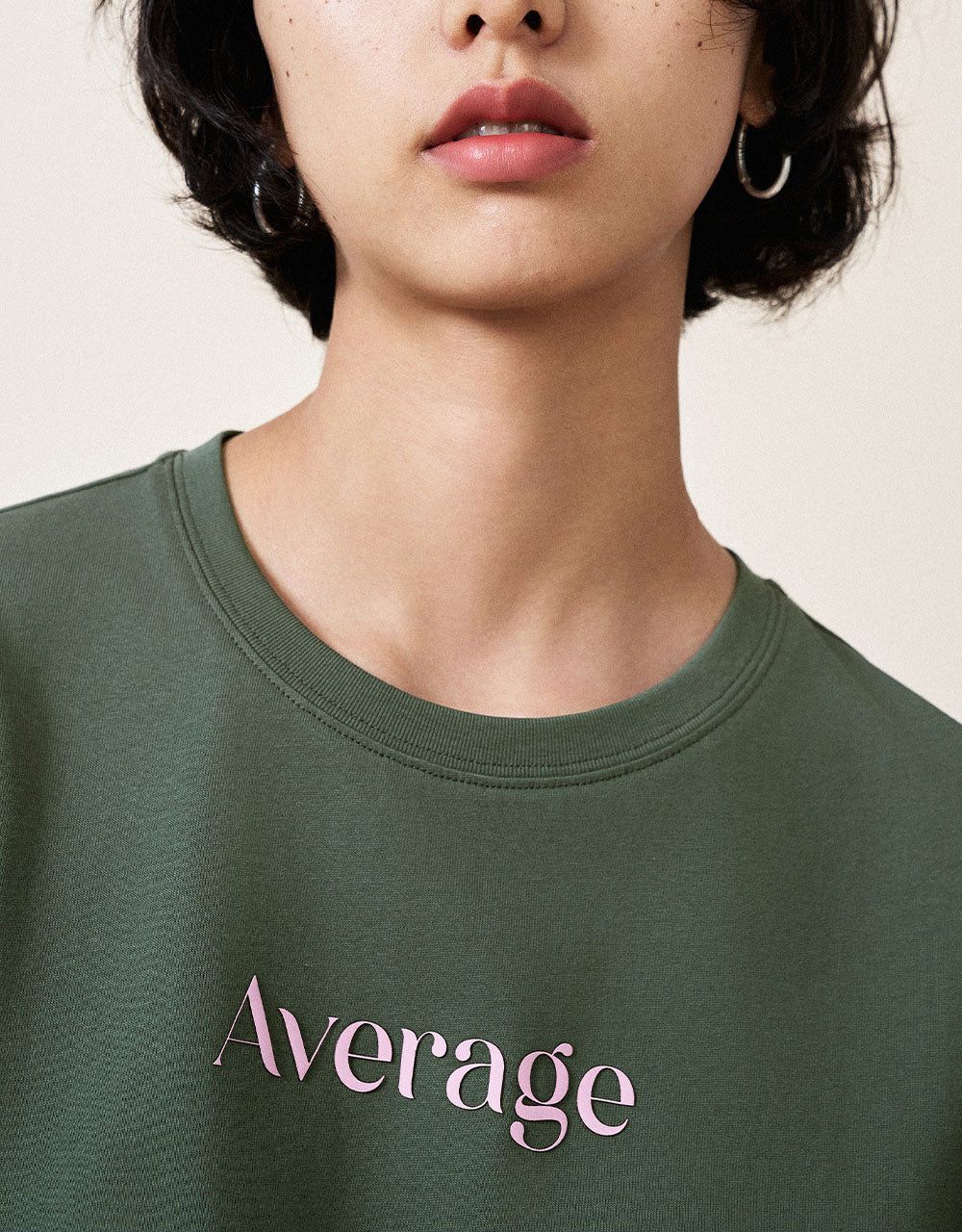 Letter Printed Crew Neck T-Shirt