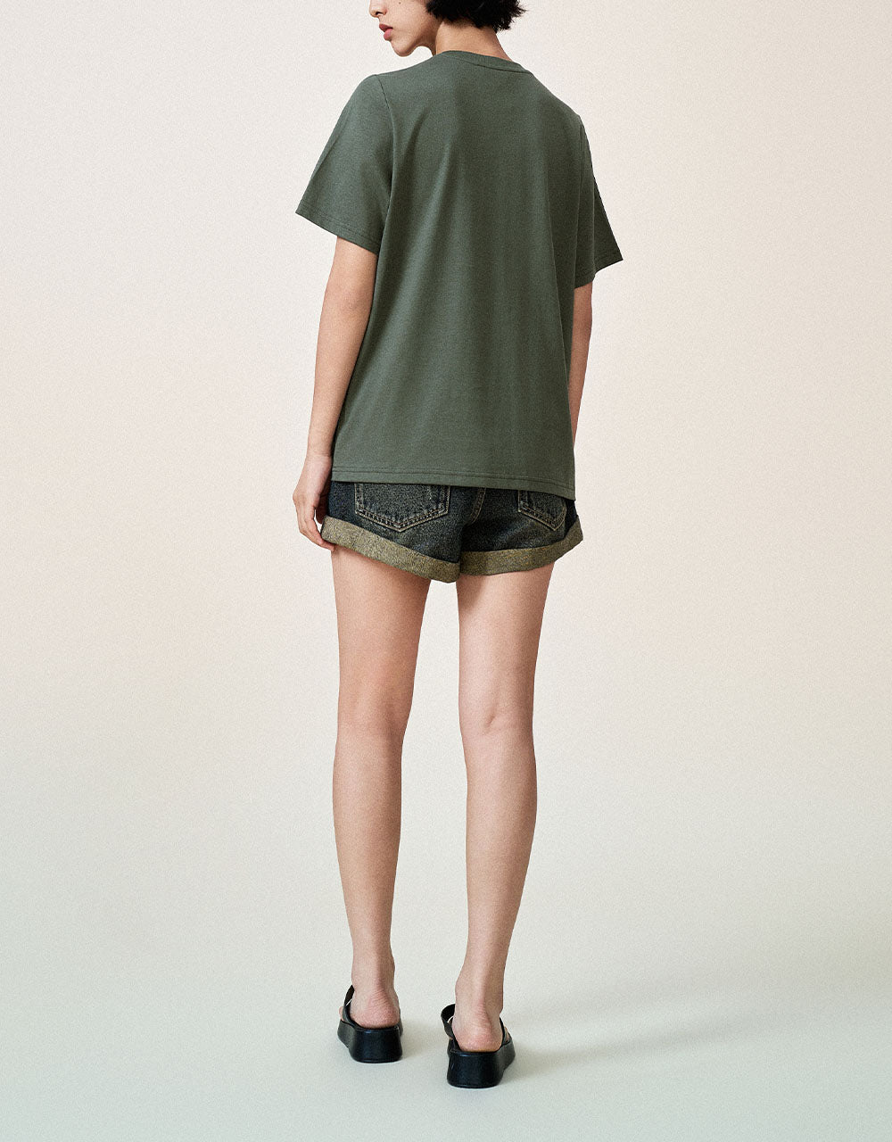 Letter Printed Crew Neck T-Shirt