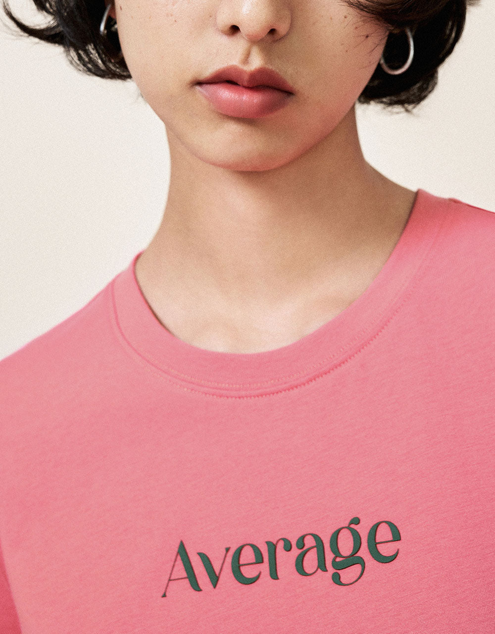 Letter Printed Crew Neck T-Shirt