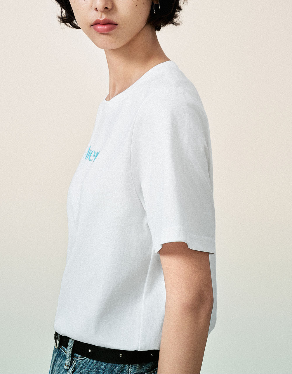 Letter Printed Crew Neck T-Shirt