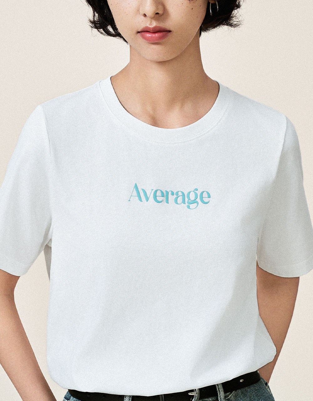 Letter Printed Crew Neck T-Shirt