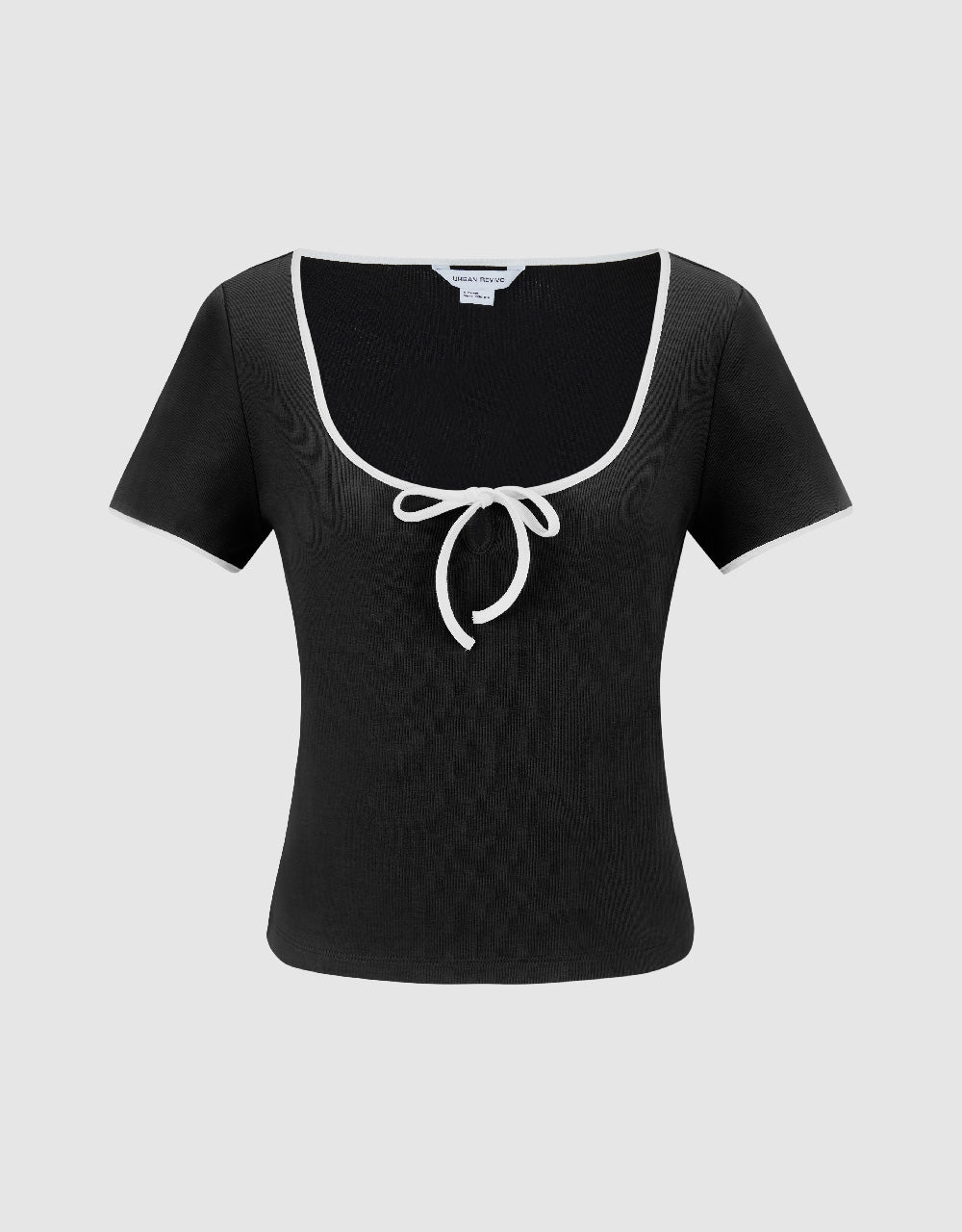 Bow Tie Décor U Neck T-Shirt