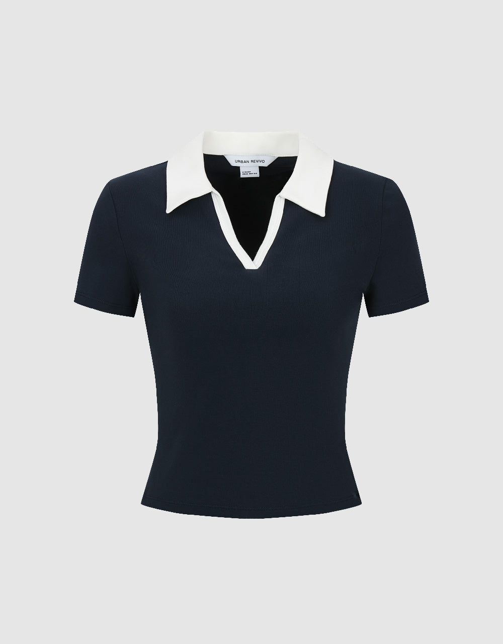 Collared Neck Two Toned T-Shirt