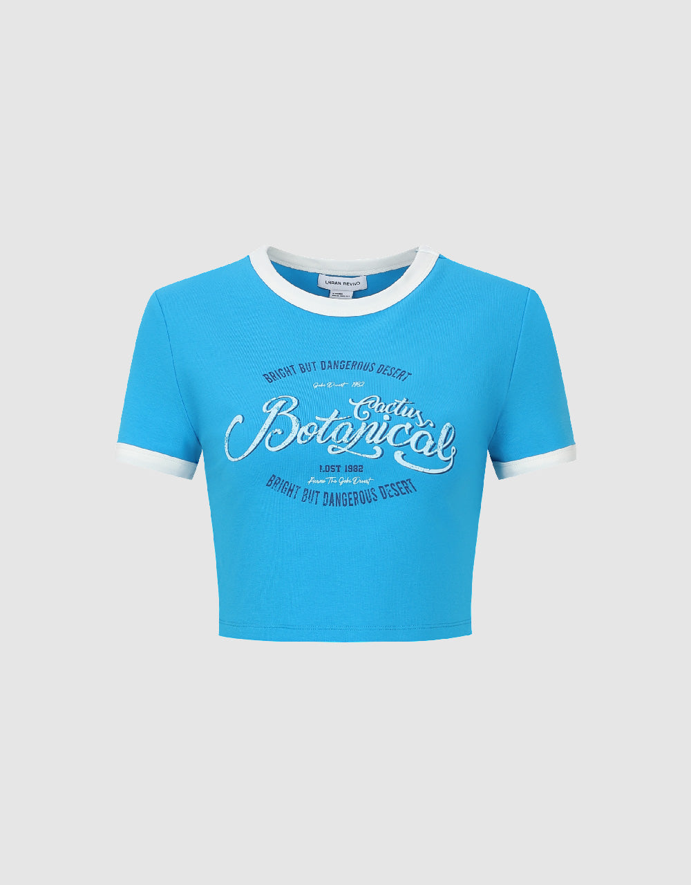 Letter Printed Crew Neck T-Shirt