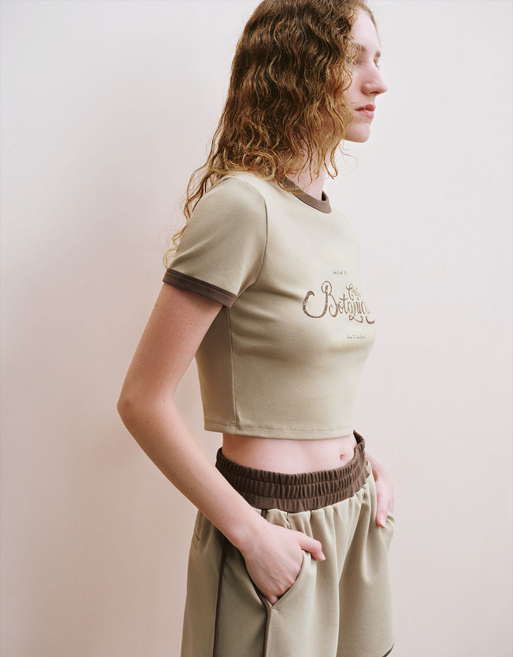 Letter Printed Crew Neck T-Shirt