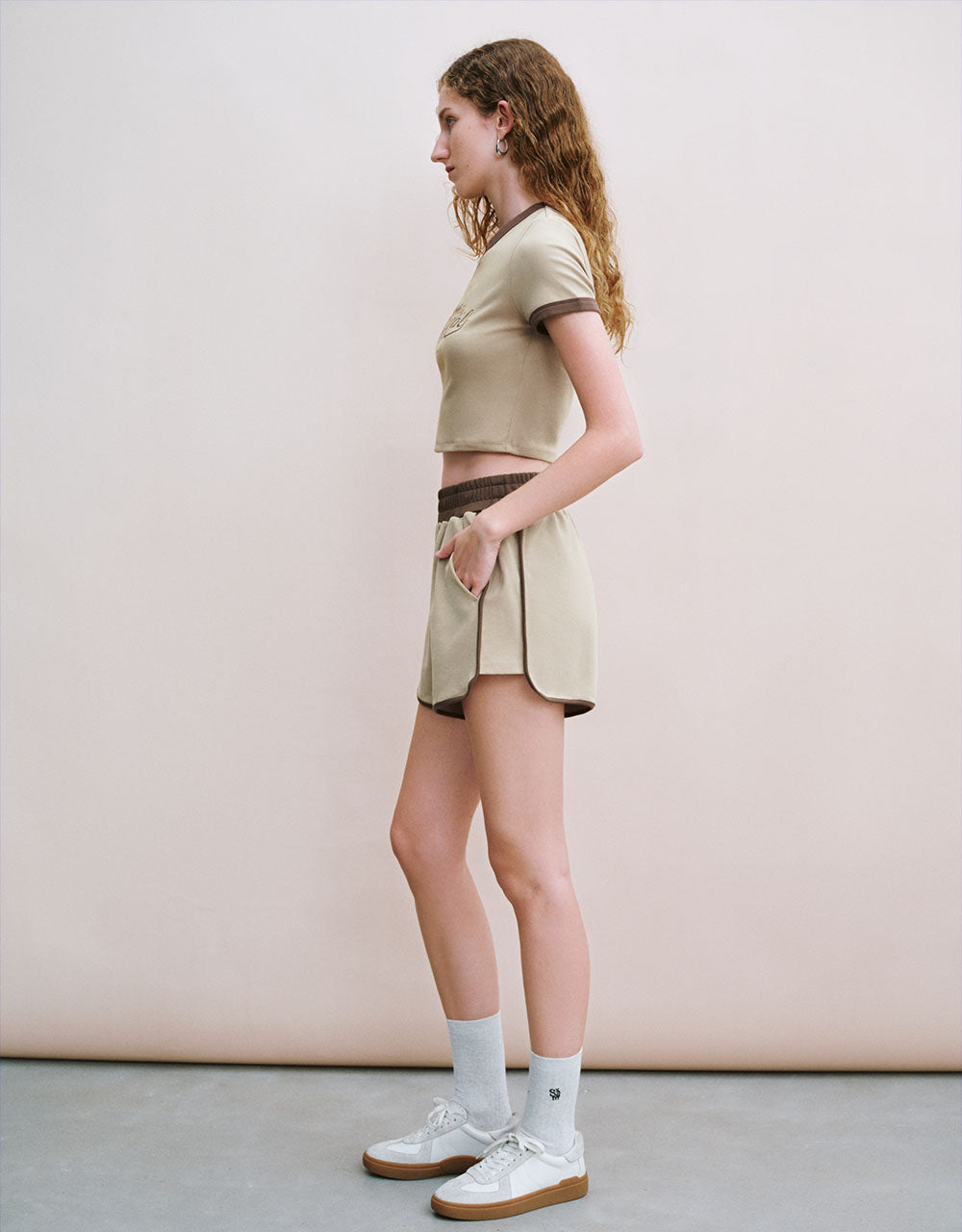 Letter Printed Crew Neck T-Shirt