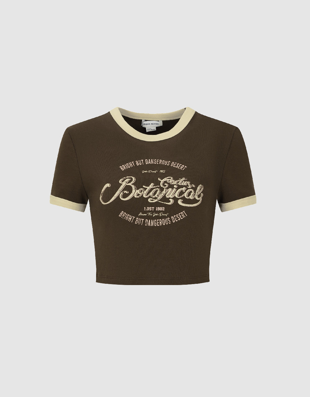 Letter Printed Crew Neck T-Shirt