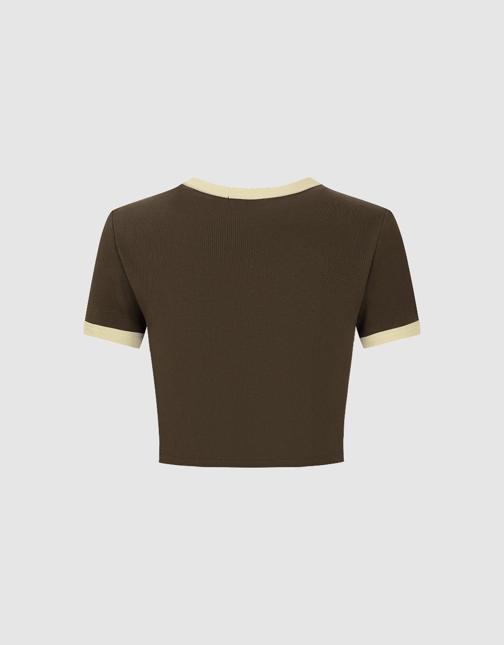 Letter Printed Crew Neck T-Shirt