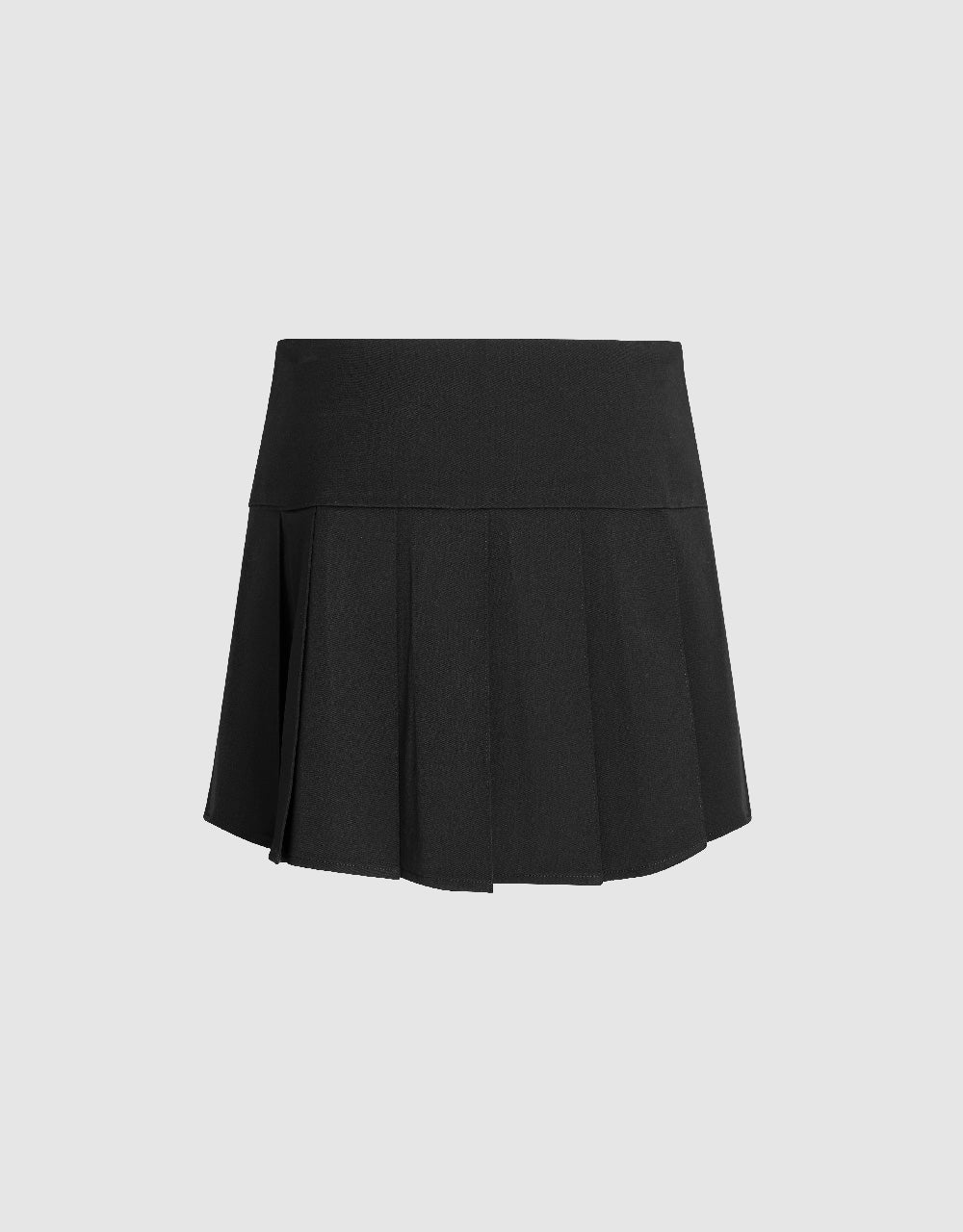 Pleated Mini A-Line Skirt