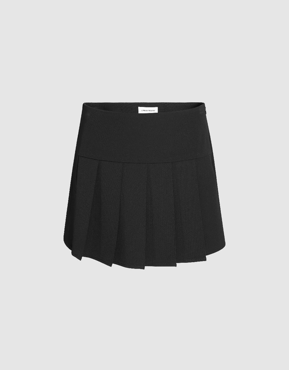 Pleated Mini A-Line Skirt