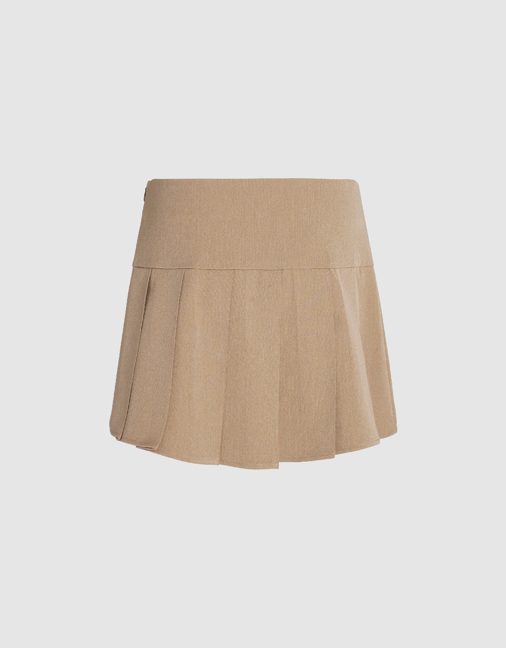 Pleated Mini A-Line Skirt