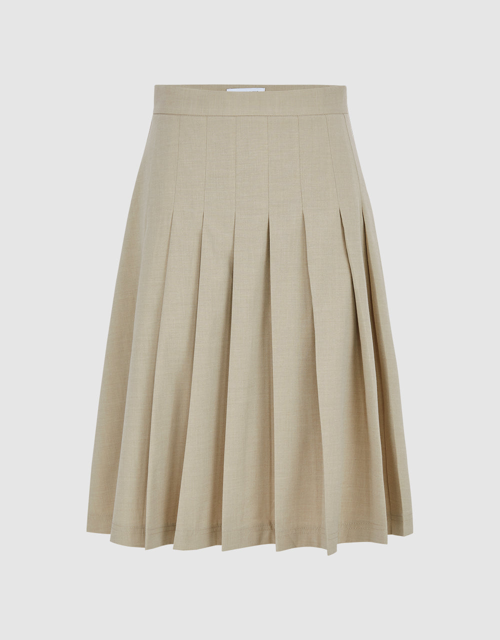 Pleated Midi A-Line Skirt