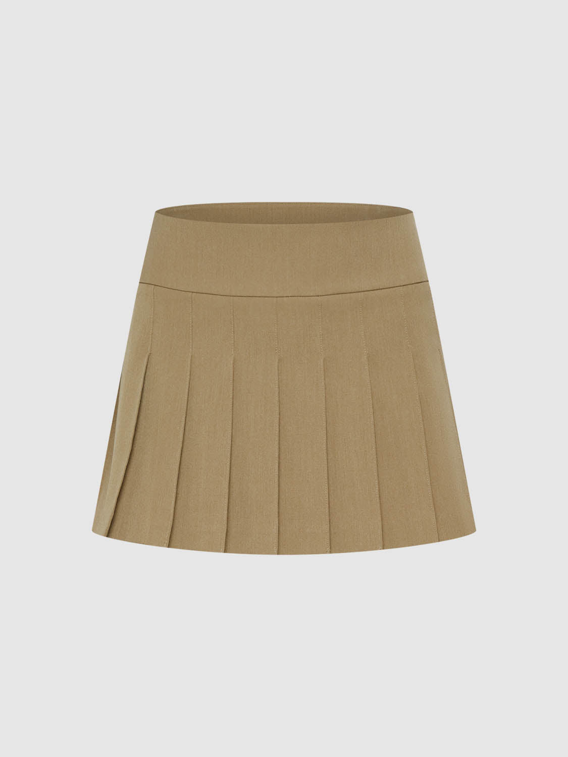 Pleated Mini A-Line Skirt